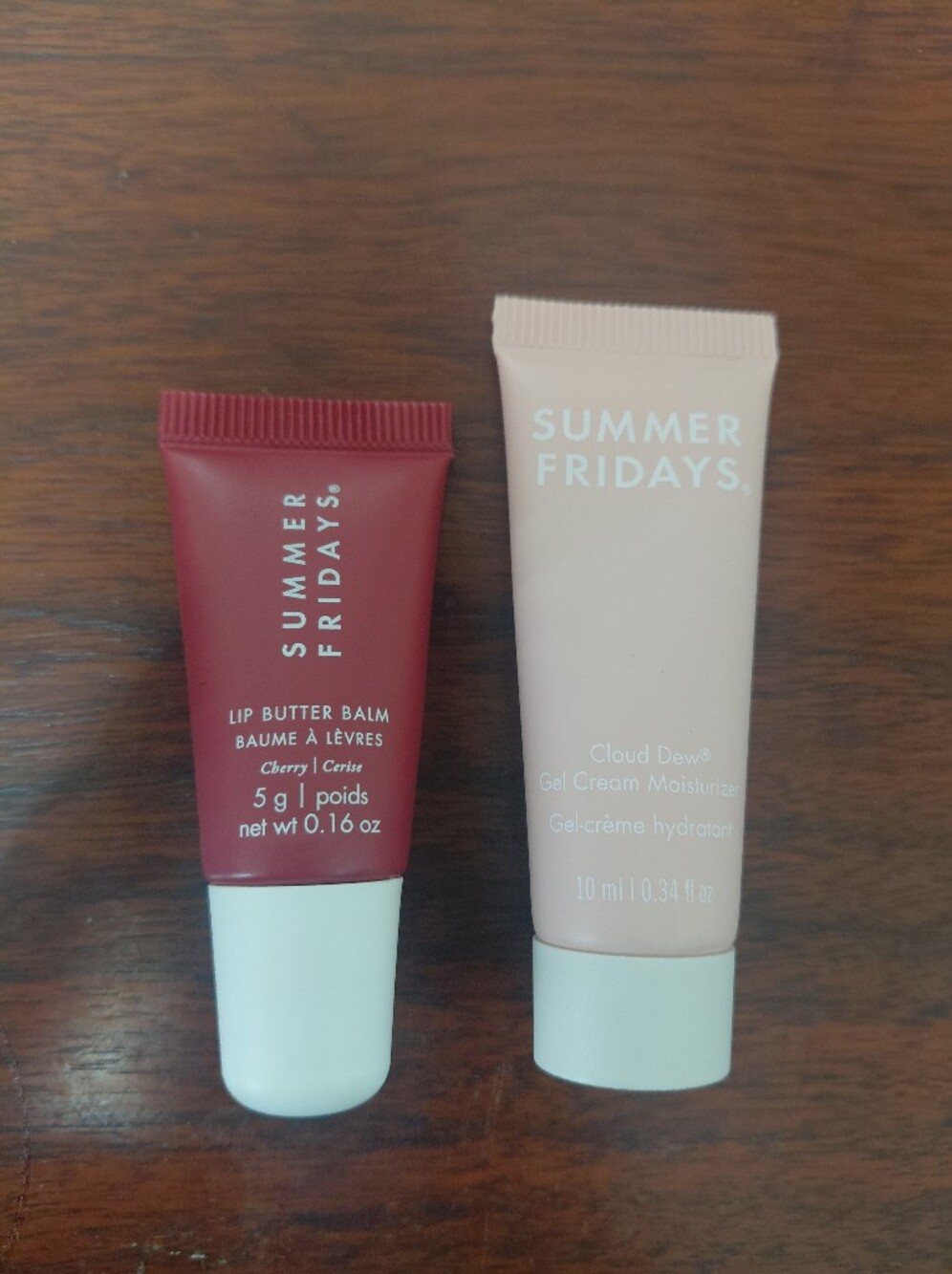 Summer Fridays Lip Butter Balm & Cloud Dew Gel Cream Duo — Cherry Red and Cream